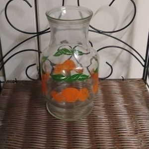 Vintage glass orange juice pitcher